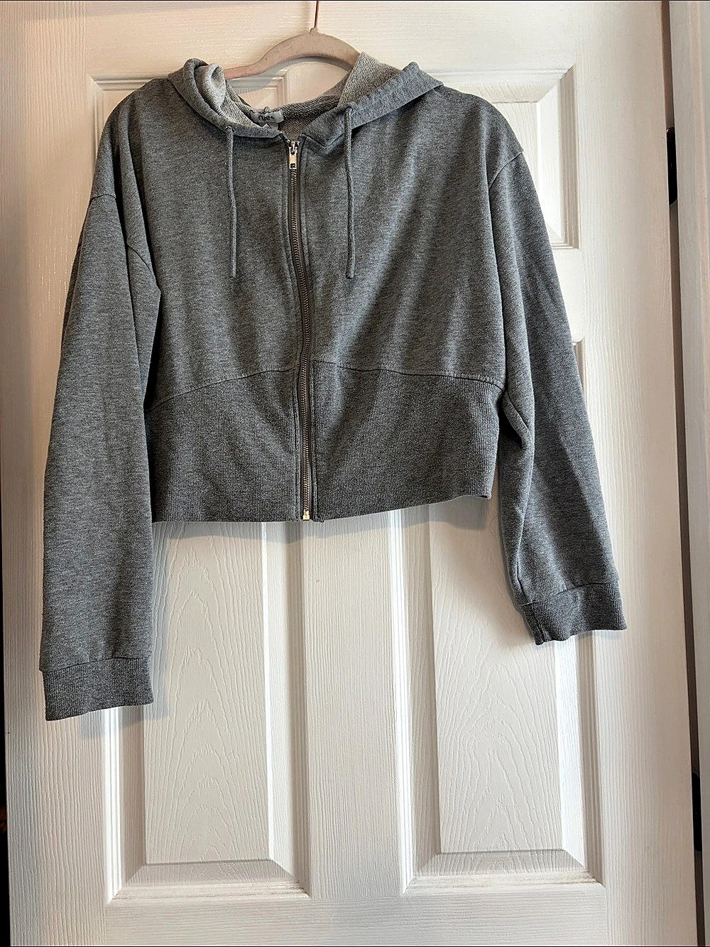 Rue+ + Cropped Zip Hoodie in Gray Size 2X Like New